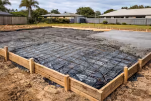 Concrete house slab pour mackay