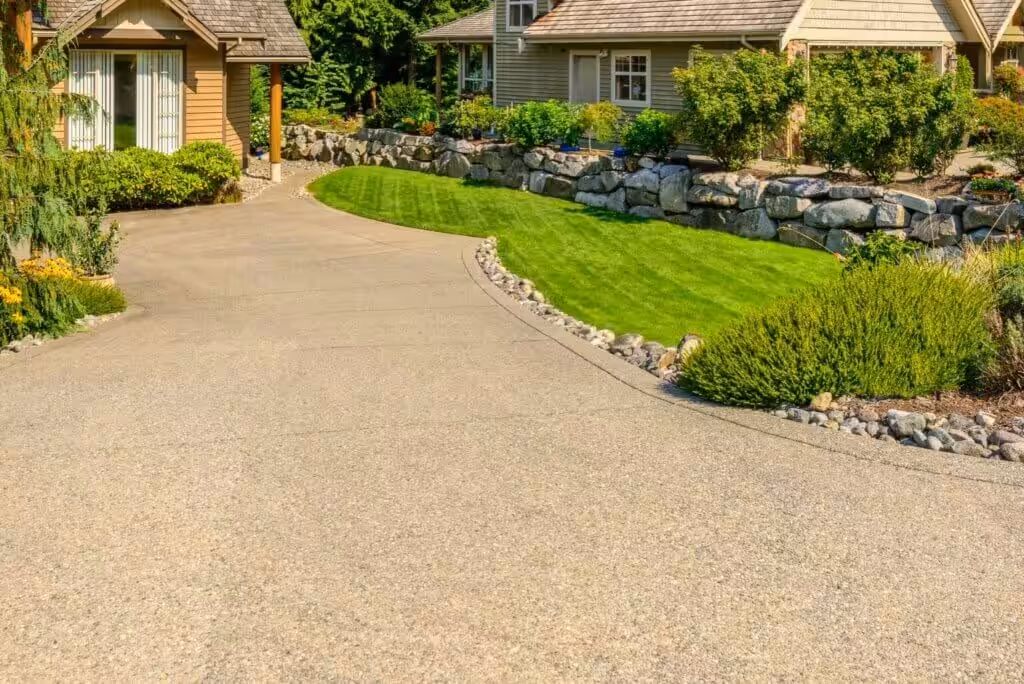 Mackay exposed aggregate driveway