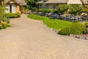 Mackay exposed aggregate driveway