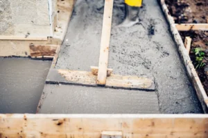 mason building and leveling