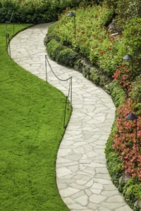 wide stone path