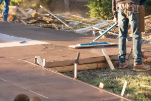 worker in cement construction